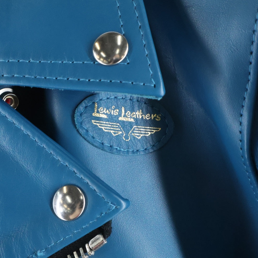Lewis Leathers(ルイスレザー) LIGHTNING TIGHT FIT ライトニング タイトフィット ホースハイド レザージャケット ライトブルー