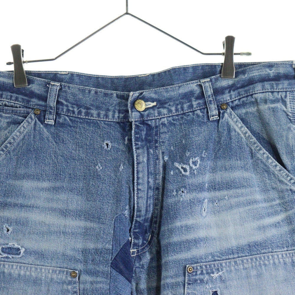 SAINT MICHAEL(セントマイケル) 24AW DOUBLE KNEE DENIM BLUEデニムパンツ インディゴ SM-YS1-0000-066