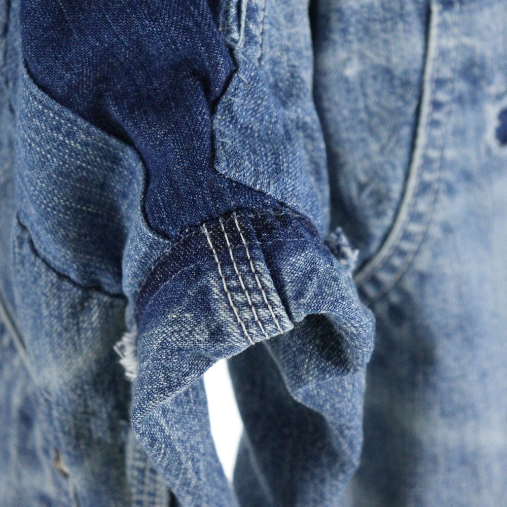 SAINT MICHAEL(セントマイケル) 24AW DOUBLE KNEE DENIM BLUEデニムパンツ インディゴ SM-YS1-0000-066