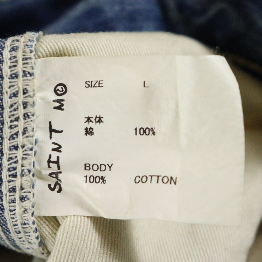 SAINT MICHAEL(セントマイケル) 24AW DOUBLE KNEE DENIM BLUEデニムパンツ インディゴ SM-YS1-0000-066