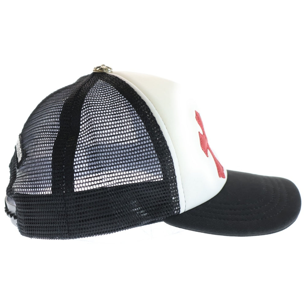 CHROME HEARTS(クロムハーツ) TRUCKER CAP トリコロール セメタリー クロスパッチ トラッカー キャップ 帽子 ブラック/ホワイト/マルチ