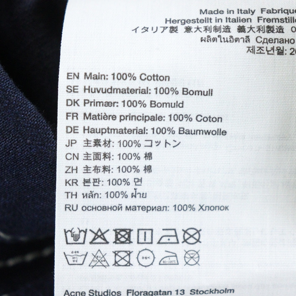 Acne Studios(アクネ ストゥディオズ) 25AW DENIM JACKET ポケット刺繍 デニムジャケット インディゴブルー FN-UX-OUTW000087