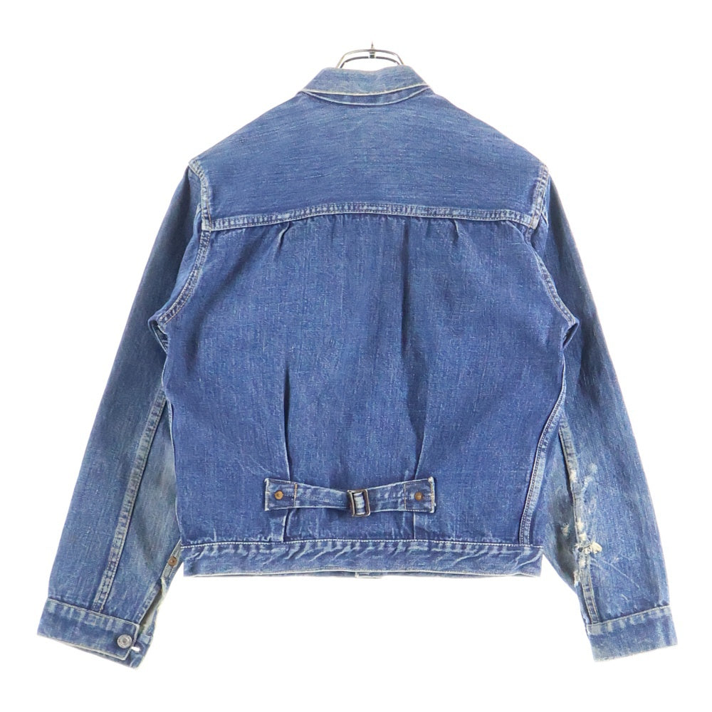 Levi's(リーバイス) 40s 506XX 1st 片面タブ BIG-E スライドバックル 革パッチ ボタン裏 ドーム型ツーブロンク デニムジャケット インディゴ