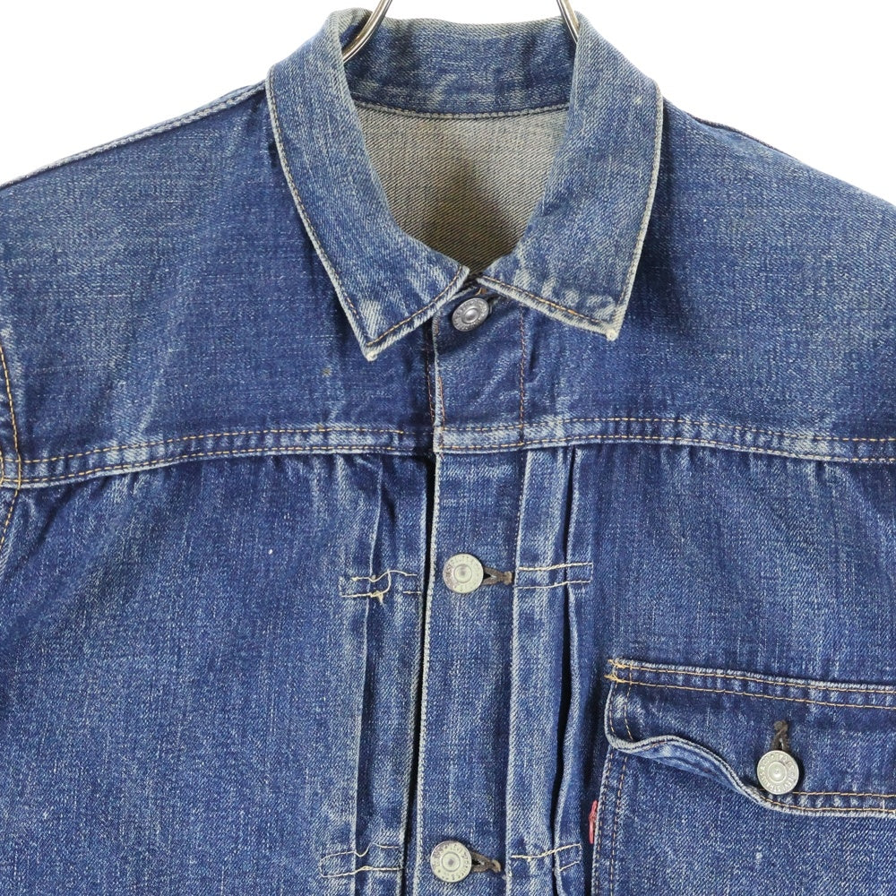 Levi's(リーバイス) 40s 506XX 1st 片面タブ BIG-E スライドバックル 革パッチ ボタン裏 ドーム型ツーブロンク デニムジャケット インディゴ