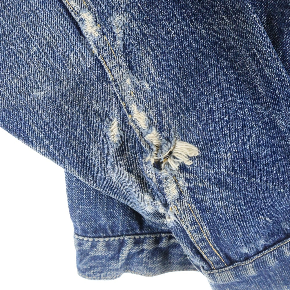 Levi's(リーバイス) 40s 506XX 1st 片面タブ BIG-E スライドバックル 革パッチ ボタン裏 ドーム型ツーブロンク デニムジャケット インディゴ