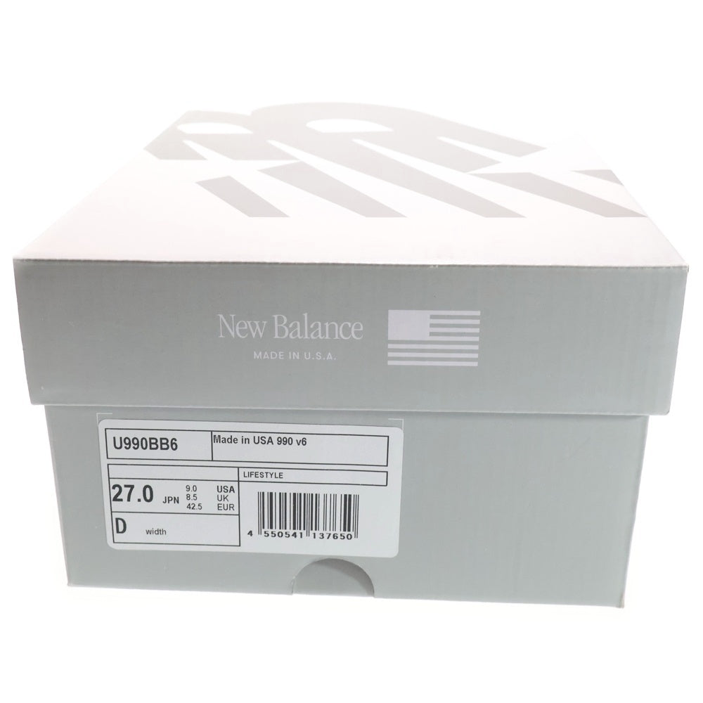 New Balance(ニューバランス) U990BB6 TRIPLE BLACK スエードメッシュローカットスニーカー ブラック US9/27cm