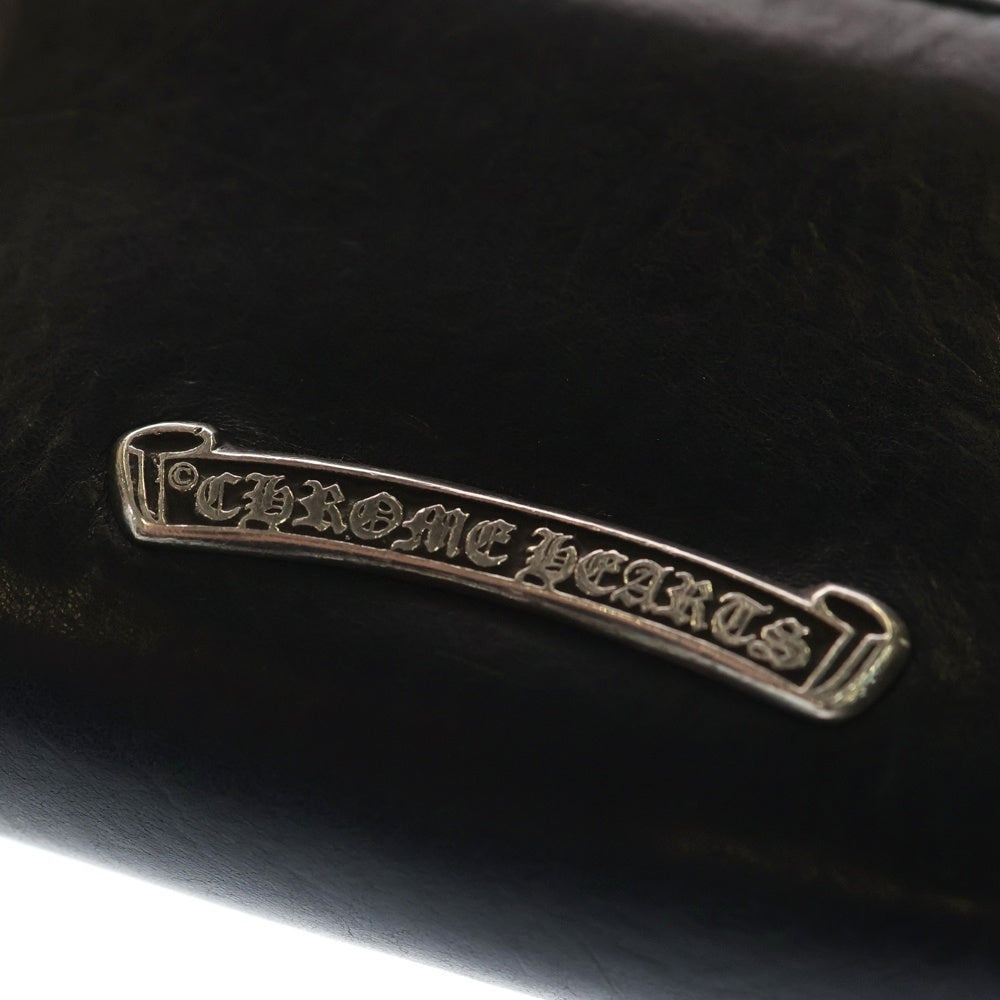 CHROME HEARTS(クロムハーツ) COIN CASE ダガーラウンドジップレザーコインケース 財布 ブラック