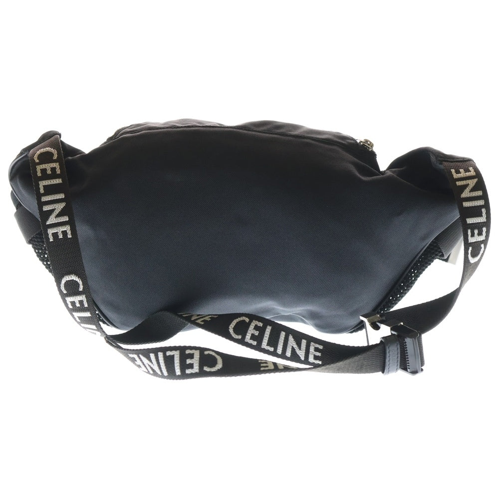 CELINE(セリーヌ) Large Zipped Belt Bag ロゴプリント ショルダーバッグ ブラック 198682DMT