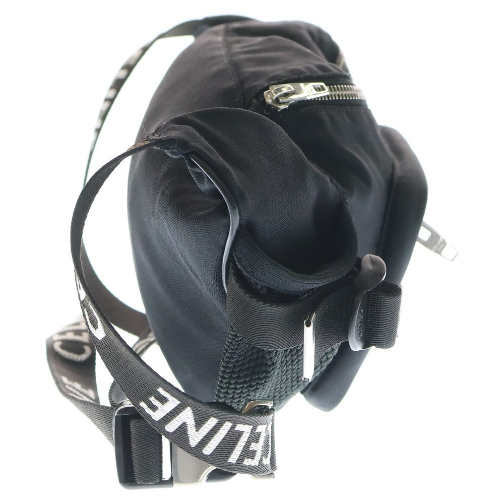 CELINE(セリーヌ) Large Zipped Belt Bag ロゴプリント ショルダーバッグ ブラック 198682DMT