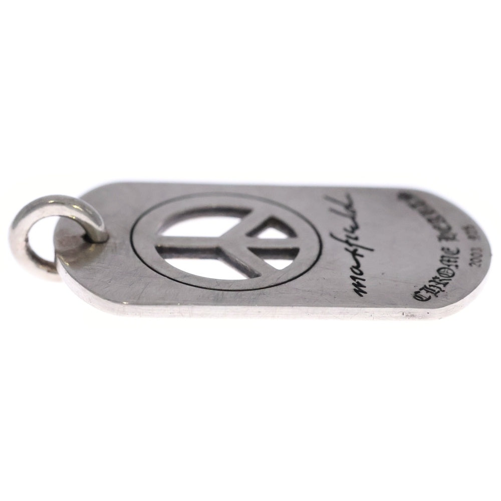 CHROME HEARTS(クロムハーツ) ×max field D TAG LRG マックスフィールド ラージドッグタグ ネックレストップ シルバー