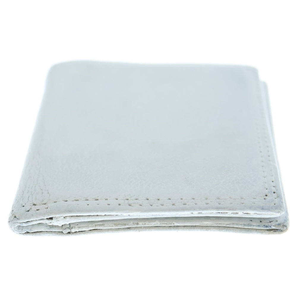 LEONARD KAMHOUT(レナードカムホート) レザー コンパクトウォレット ホワイト