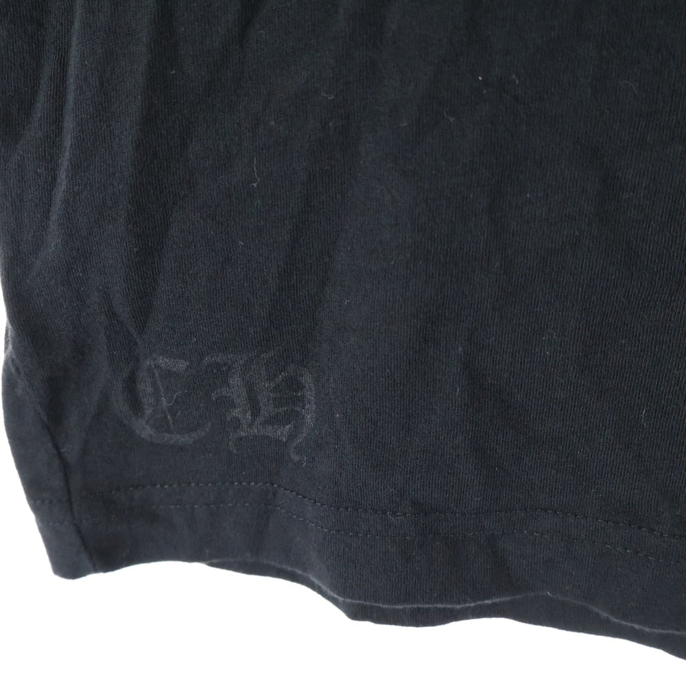 CHROME HEARTS(クロムハーツ) NECK LOGO S/S TEE ネック ロゴプリントTシャツ 半袖カットソー ブラック/ブルー