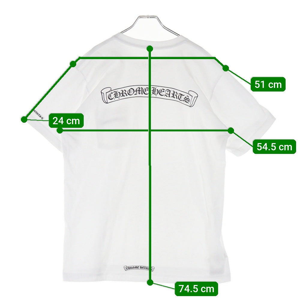 CHROME HEARTS(クロムハーツ) CH T-SHRT スクロールラベル プリント半袖Tシャツ カットソー ホワイト