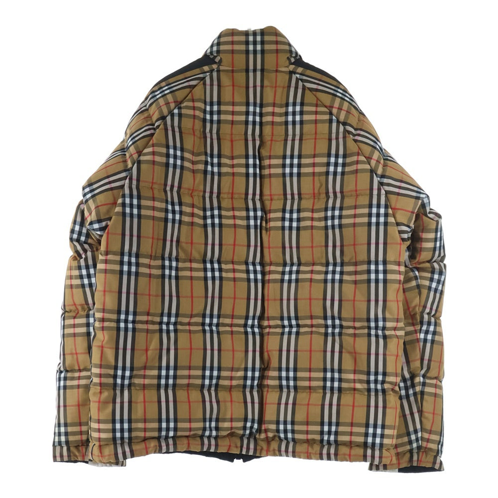 BURBERRY(バーバリー) リバーシブル ノバチェック ロゴ ダウンジャケット ブラック/ベージュ 8003235
