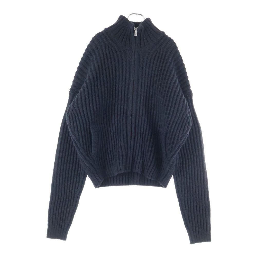 Acne Studios(アクネ ストゥディオズ) バックブランドロゴ刺繍 ドライバーズニット ブラック