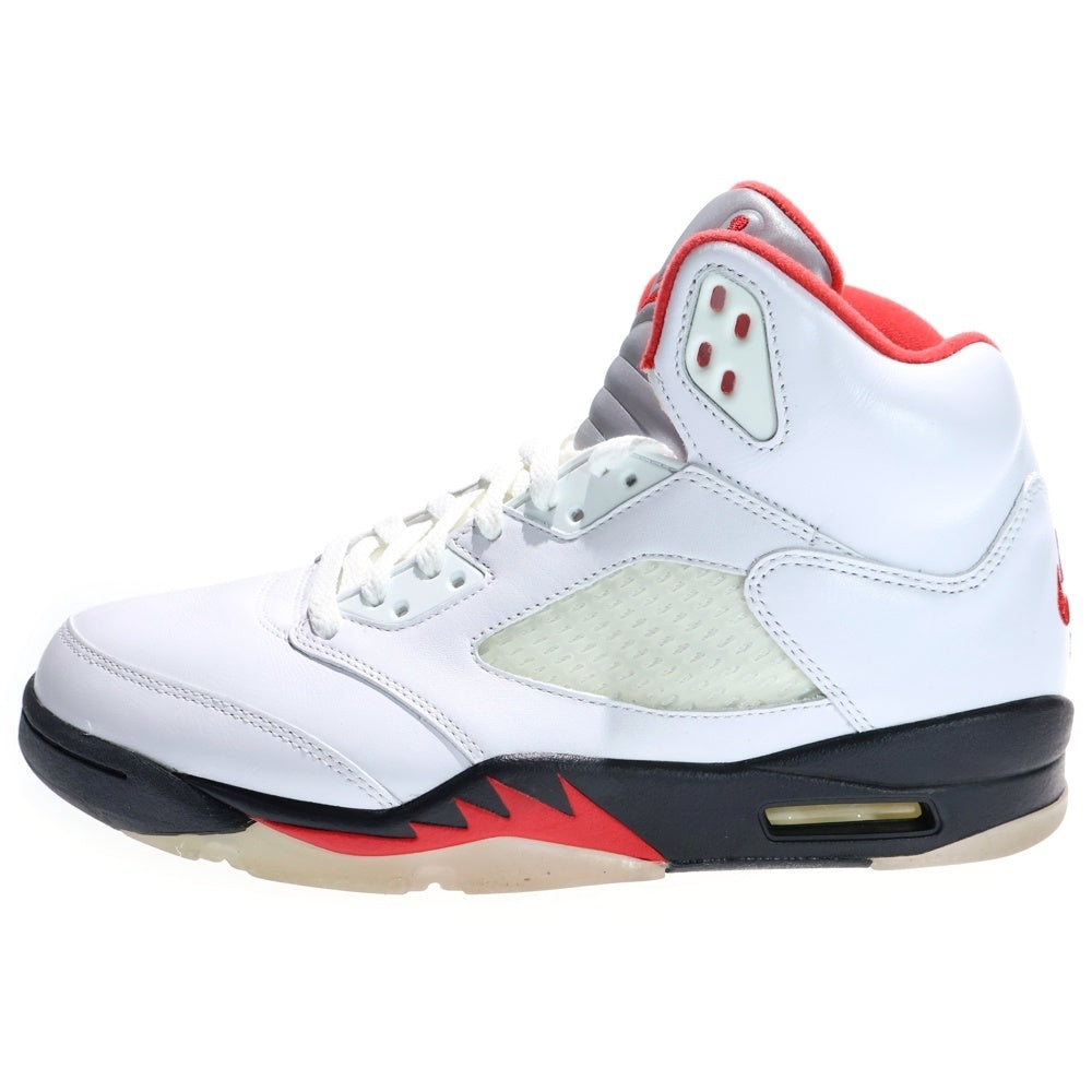 NIKE(ナイキ) AIR JORDAN 5 RETRO FIRE RED エアジョーダン5 ファイアレッド ハイカットスニーカー ホワイト/レッド US10/28cm DA1911-102
