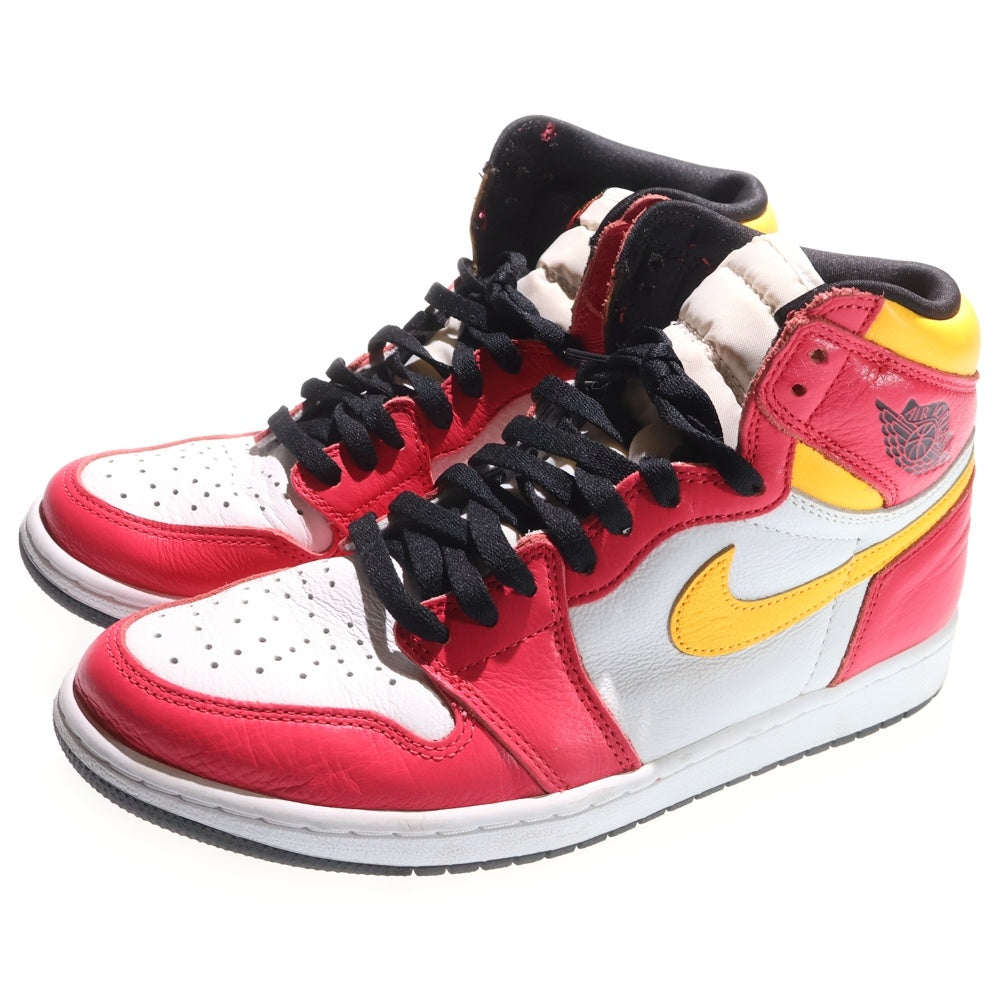 NIKE(ナイキ) AIR JORDAN 1 RETRO HIGH OG LIGHT FUSION RED エアジョーダン1 レトロ ライトフュージョン レッド ハイカットスニーカー US10/28cm 555088-603