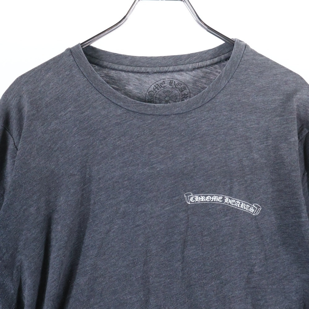 CHROME HEARTS(クロムハーツ) スクロールラベル CHプラスプリント 長袖Tシャツ グレー