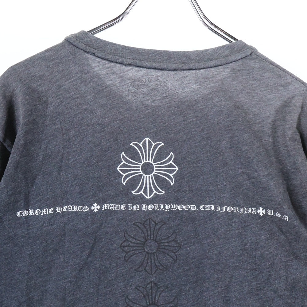 CHROME HEARTS(クロムハーツ) スクロールラベル CHプラスプリント 長袖Tシャツ グレー