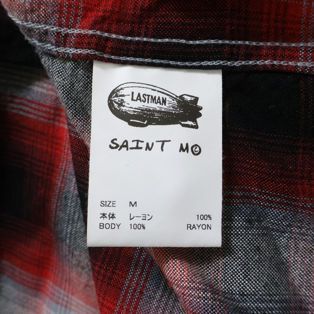SAINT MICHAEL(セントマイケル) LM_CHECK SHIRT 長袖チェックシャツ レッド SM-HR8-0000-C30