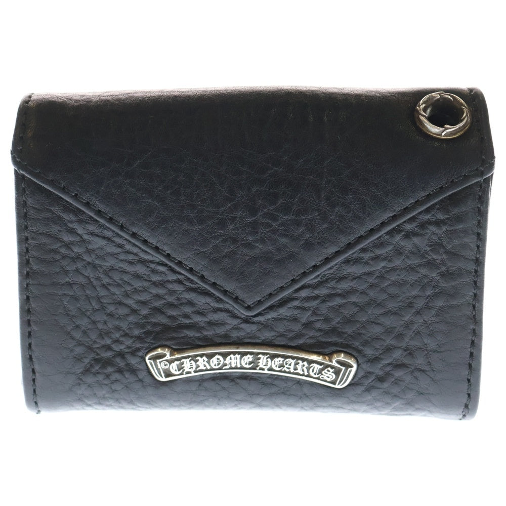 CHROME HEARTS(クロムハーツ) TINY WALLET タイニーレザーウォレット CHプラスボタン 財布 ブラック