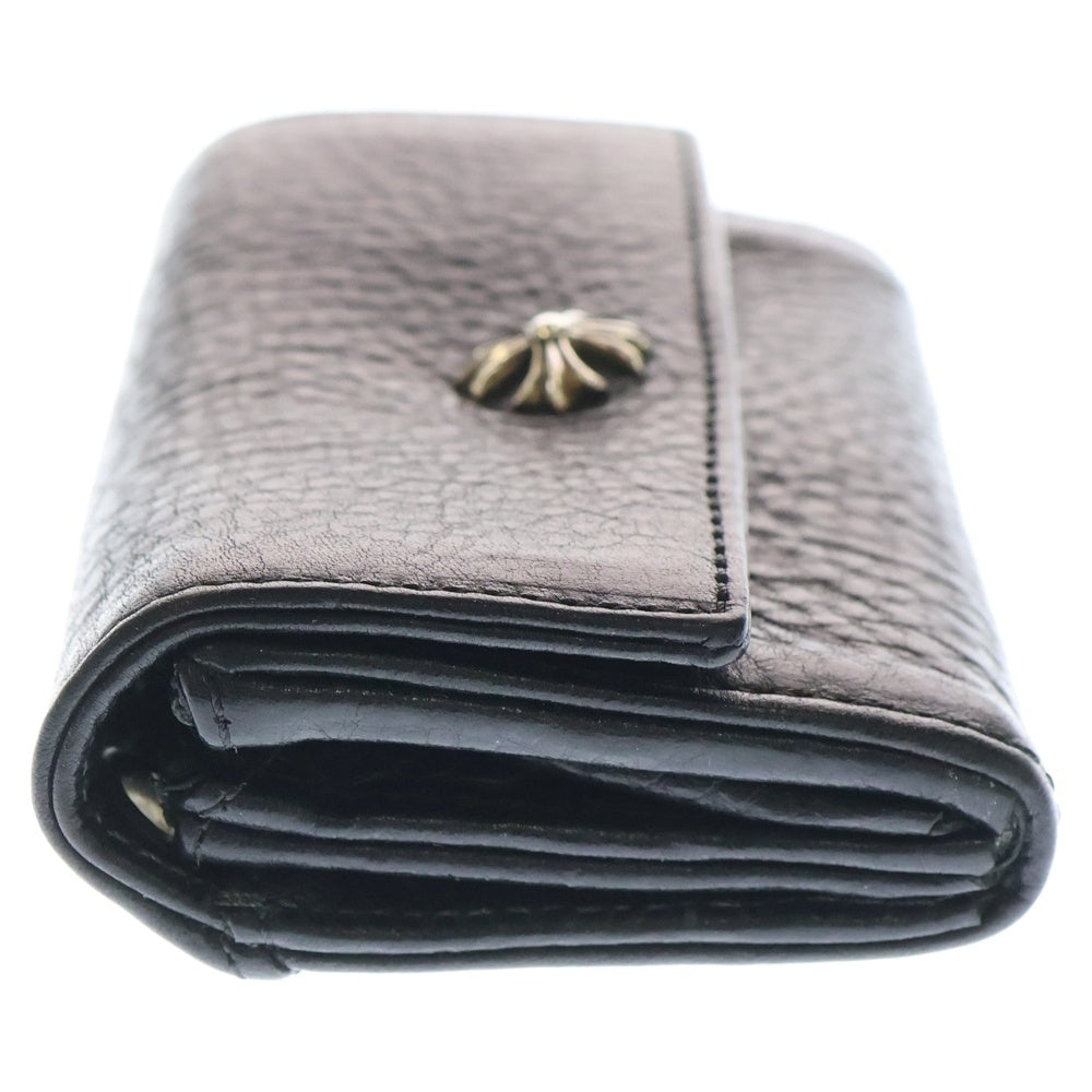 CHROME HEARTS(クロムハーツ) TINY WALLET タイニーレザーウォレット CHプラスボタン 財布 ブラック