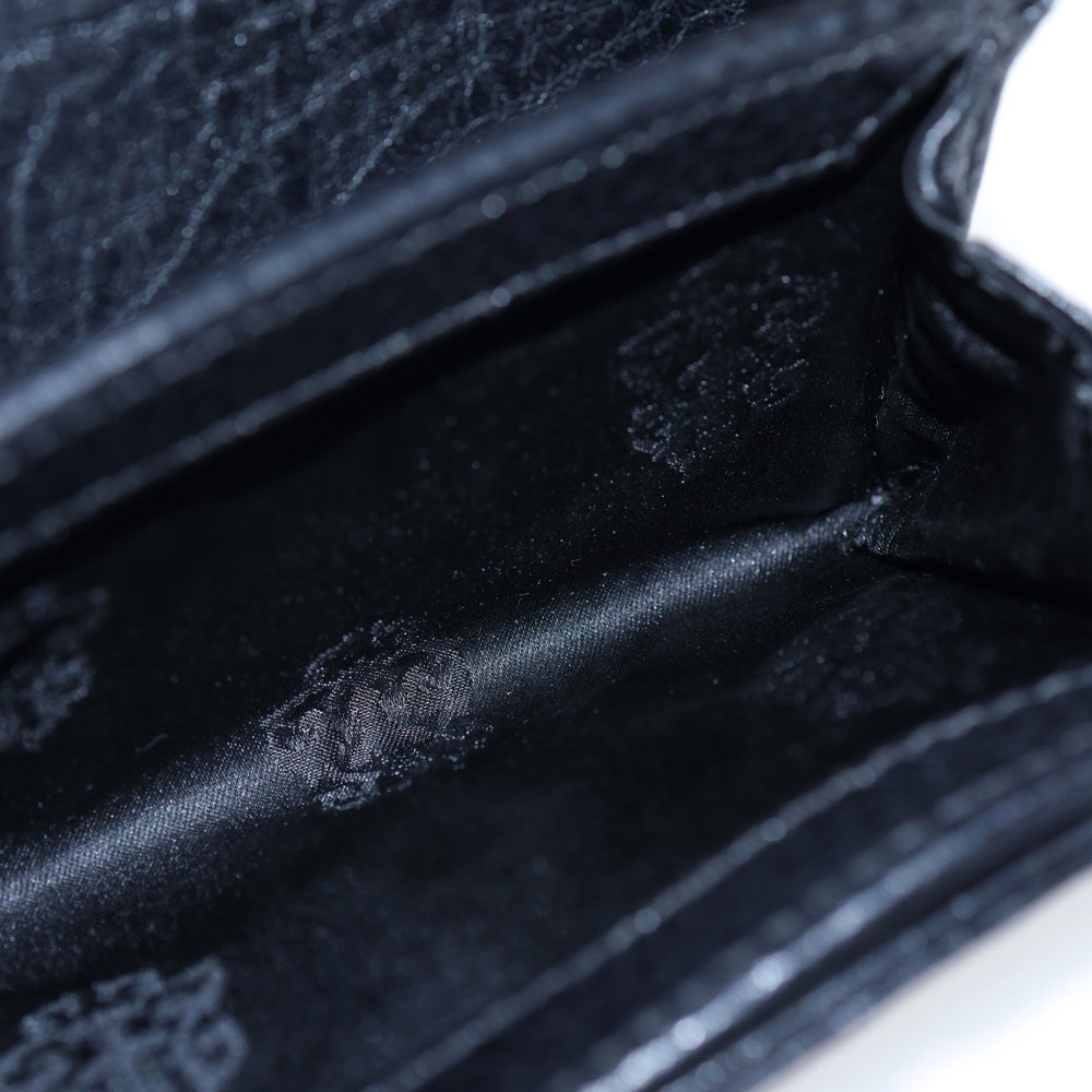 CHROME HEARTS(クロムハーツ) TINY WALLET タイニーレザーウォレット CHプラスボタン 財布 ブラック