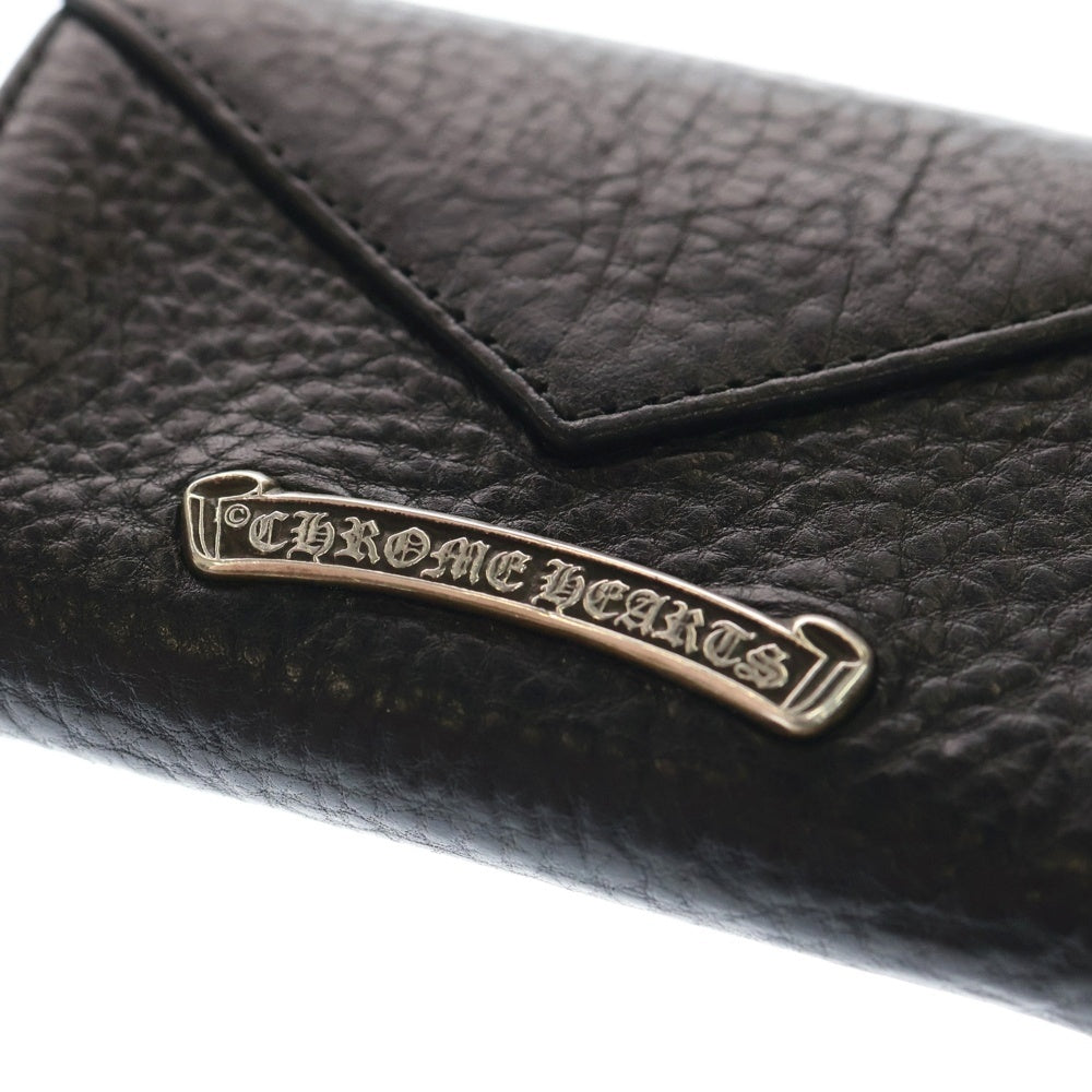 CHROME HEARTS(クロムハーツ) TINY WALLET タイニーレザーウォレット CHプラスボタン 財布 ブラック