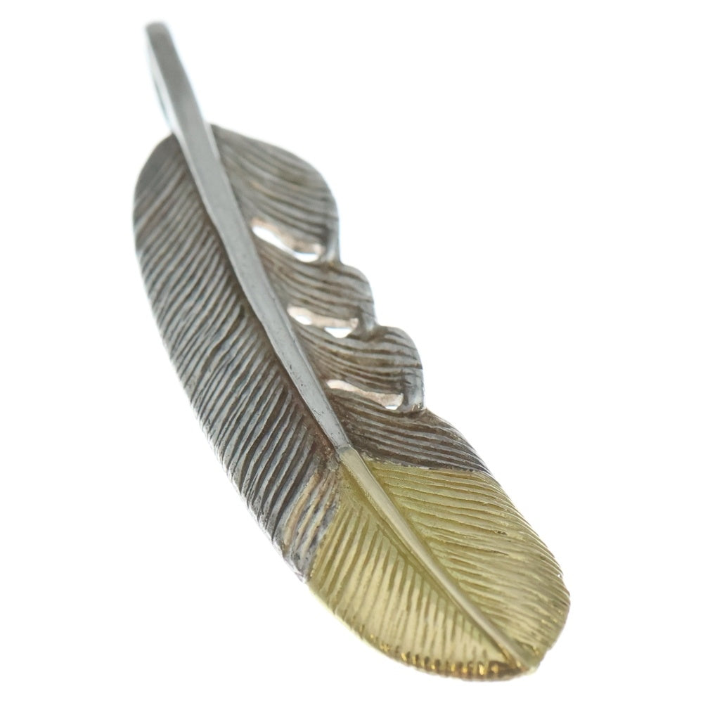 TADY & KING(タディアンドキング) SVフェザー剣先k18 MMサイズ 右向き ペンダントトップ シルバー/ゴールド