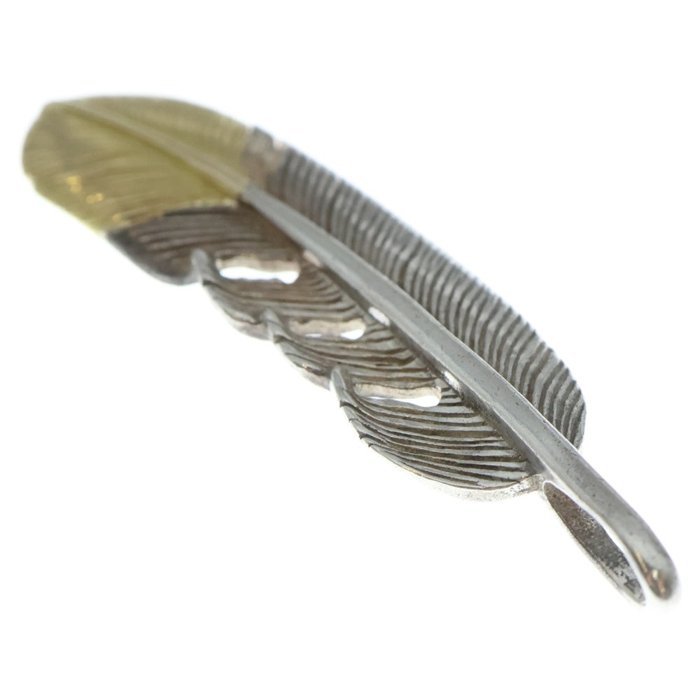 TADY & KING(タディアンドキング) SVフェザー剣先k18 MMサイズ 右向き ペンダントトップ シルバー/ゴールド