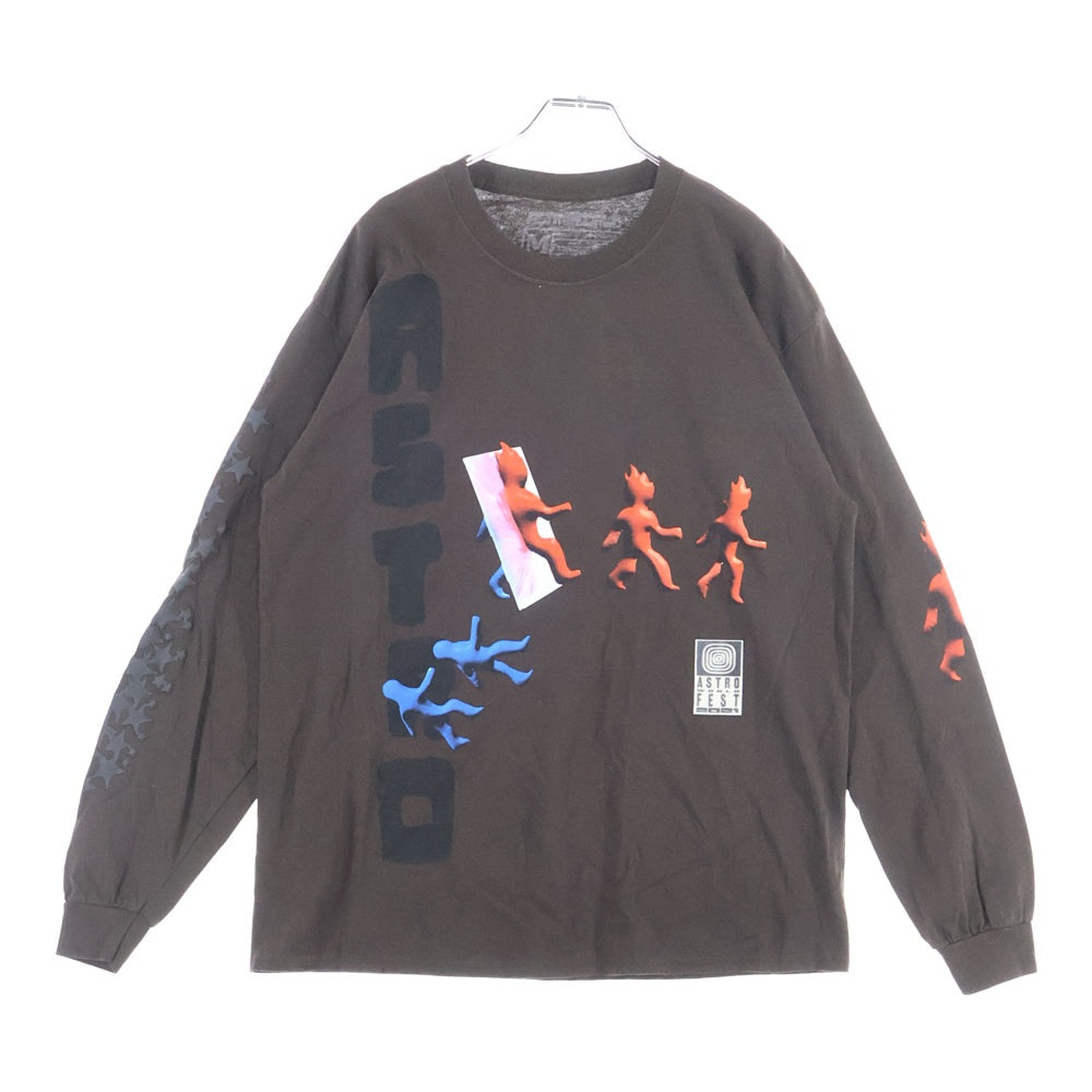 TRAVIS SCOTT(トラヴィススコット) Cactus Jack Otherside Long-Sleeve T-shirt ロングスリーブカットソー ロンT ブラウン