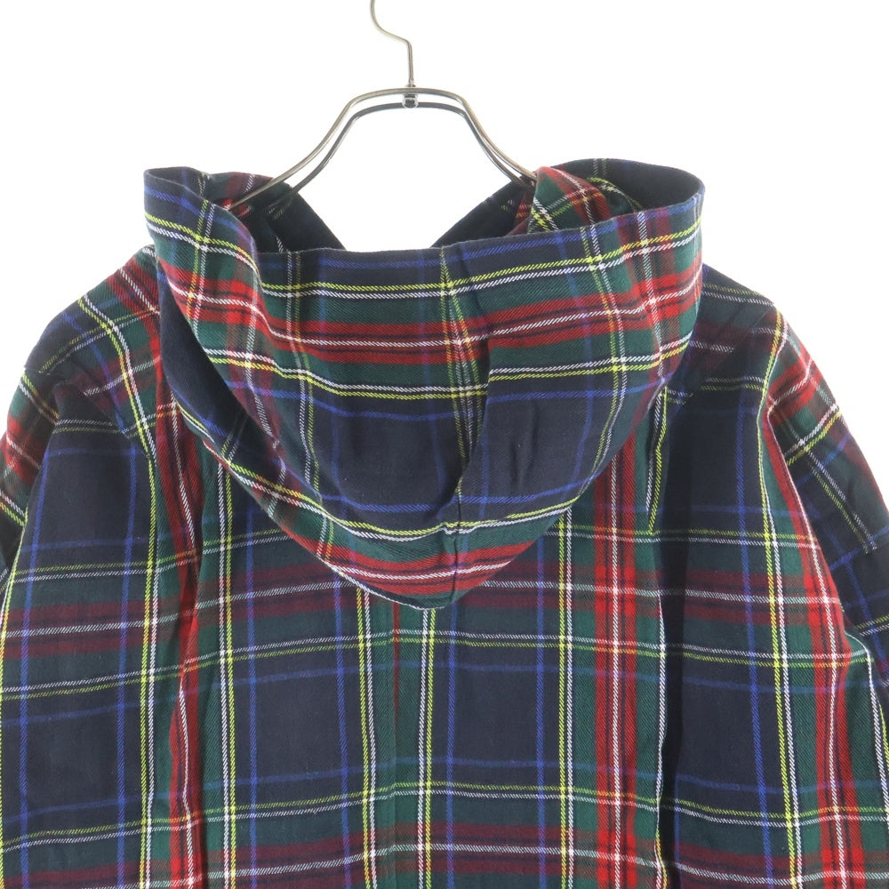 MNML(ミニマル) PLAID HOODIE タータンチェック プルオーバーパーカー ブラック/レッド/グリーン
