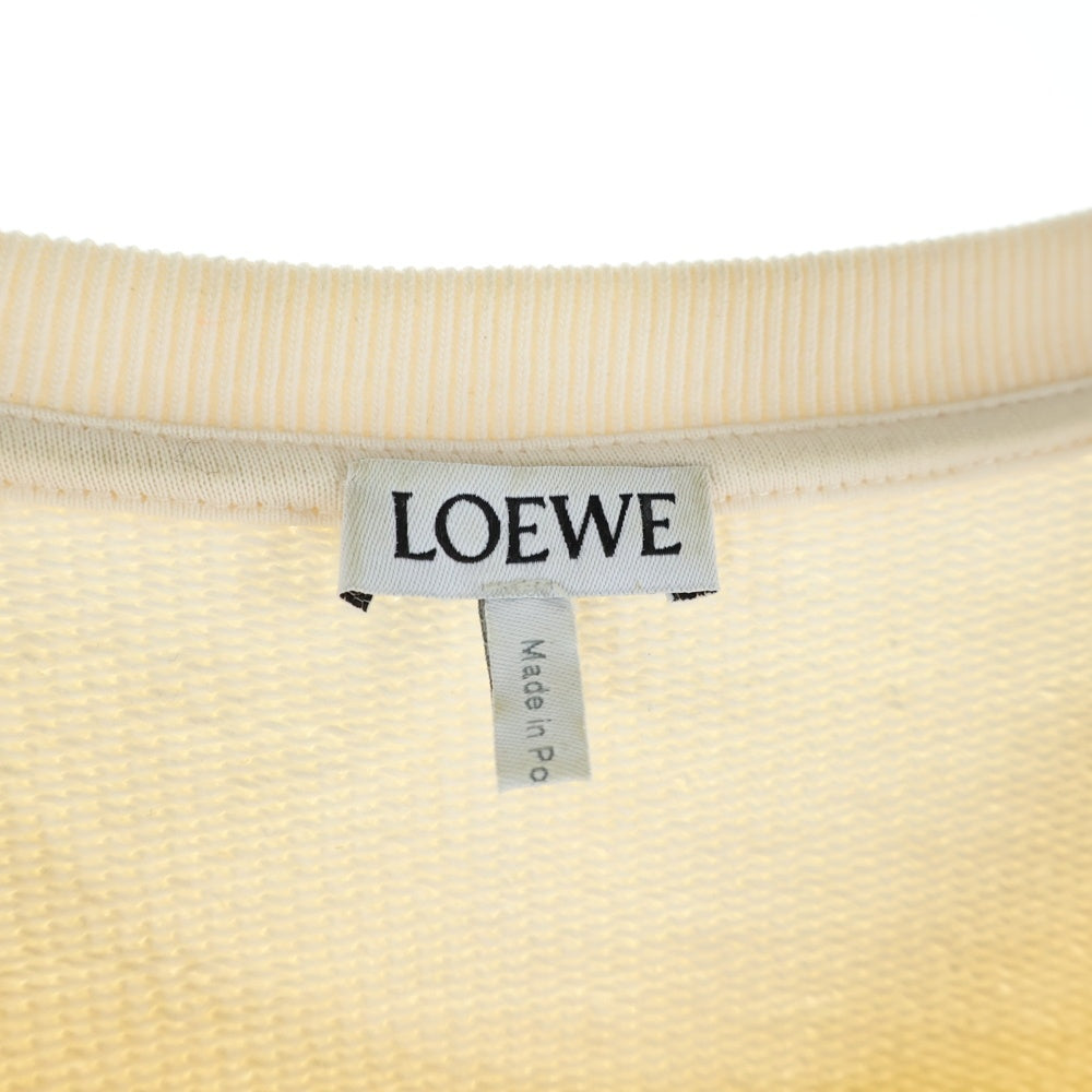 LOEWE(ロエベ) アナグラム エンブロイダリー ロゴ刺繍スウェット アイボリー