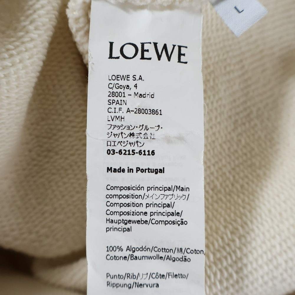 LOEWE(ロエベ) アナグラム エンブロイダリー ロゴ刺繍スウェット アイボリー