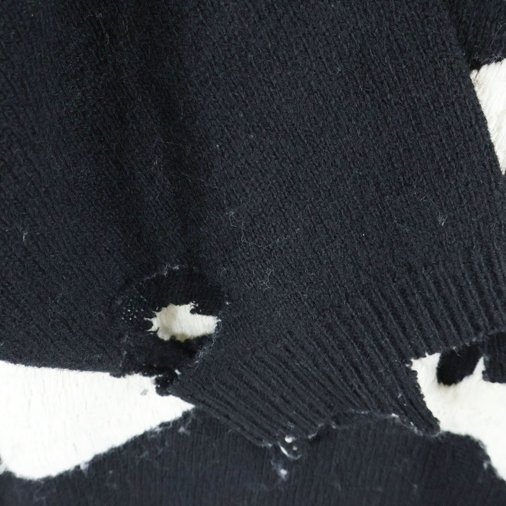 SAINT MICHAEL(セントマイケル) 24AW ×Sex Pistols SP CREW KNT I AM A セックスピストルズ クルーネック ニット セーター ブラック SM-YS1-0000-C24