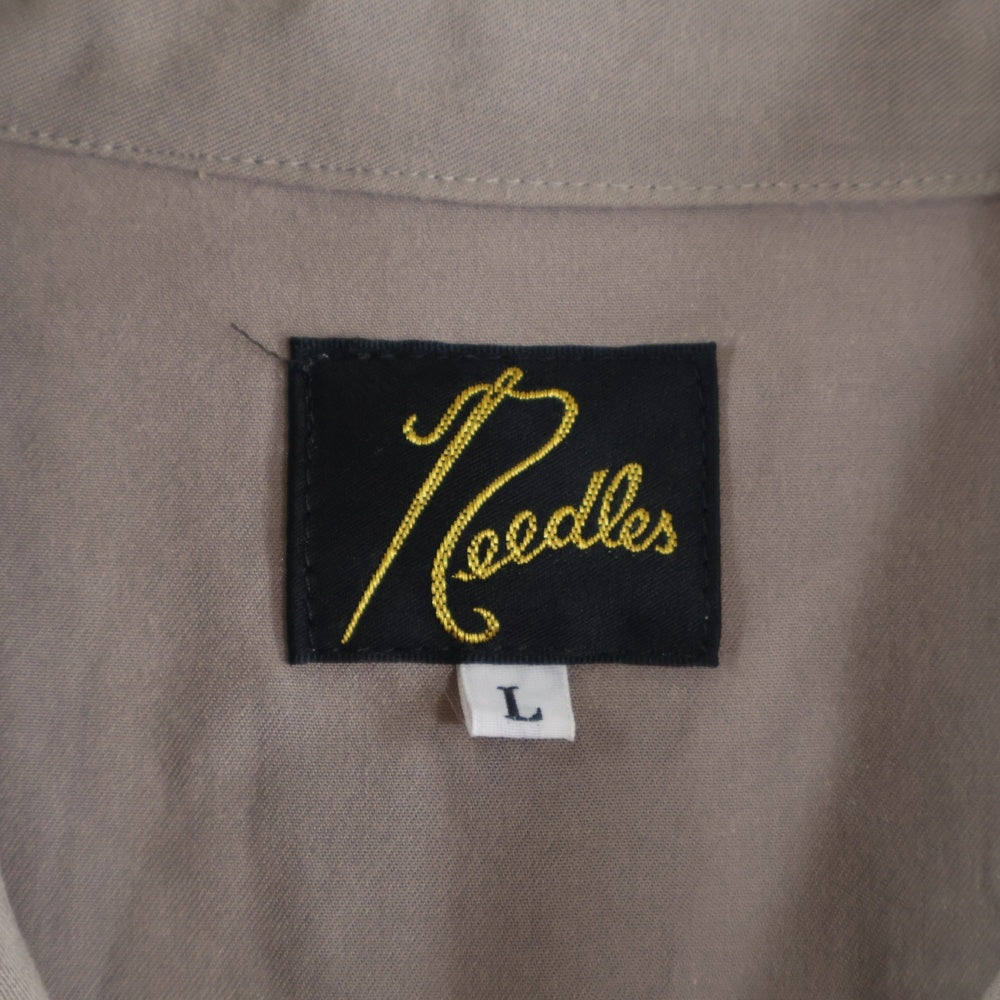 Needles(ニードルス) フロント刺繍 半袖シャツ ベージュ