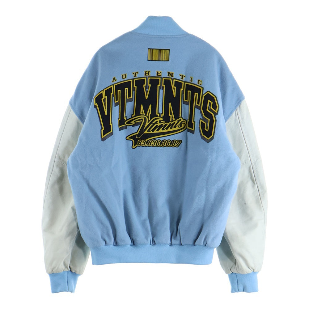 VETEMENTS(ヴェトモン) フロントロゴワッペン スタジャン ブルー VL12JA620N