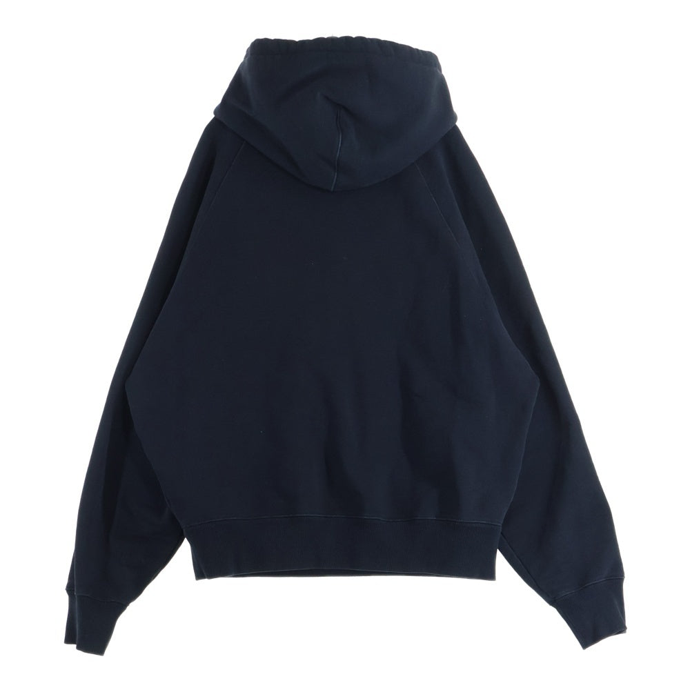 ami paris(アミパリス) フロントブランドロゴ刺繍 プルオーバーパーカー ブラック USW202.747