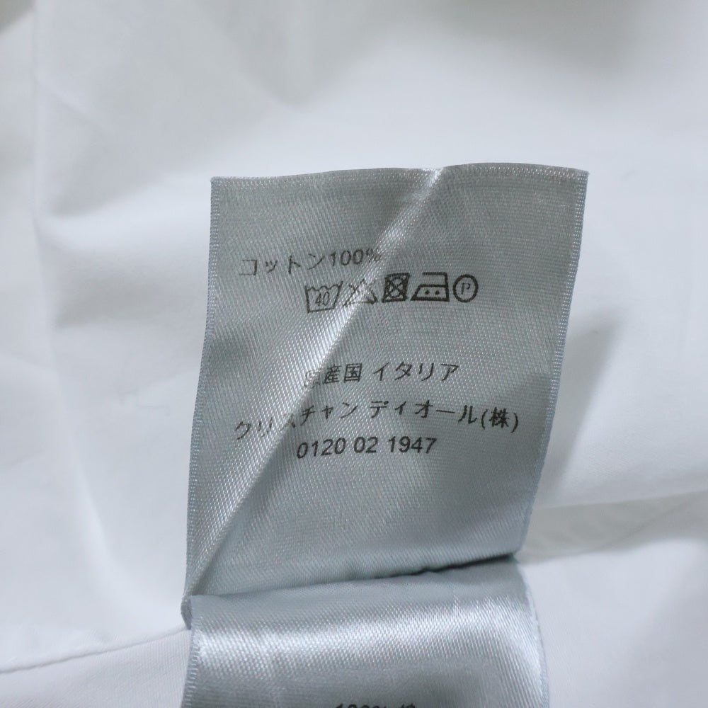 DIOR(ディオール) 18SS Long Sleeve White Shirt ロゴ刺繍 レギュラーカラー長袖シャツ 463C541W6680