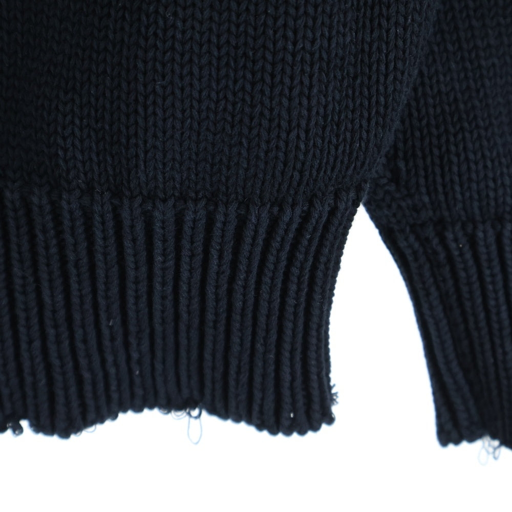 GIVENCHY(ジバンシィ) 4G フロントロゴ ダメージ加工ニット ブラック BW903D4Z2E