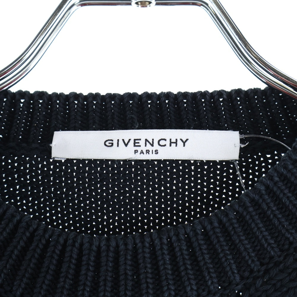 GIVENCHY(ジバンシィ) 4G フロントロゴ ダメージ加工ニット ブラック BW903D4Z2E