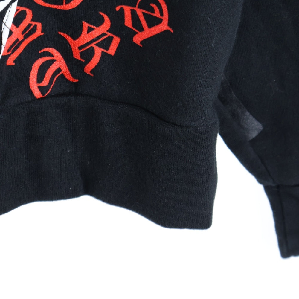 CHROME HEARTS(クロムハーツ) STENCIL HOODIE ステンシルプリント プルオーバーパーカー フーディー ブラック