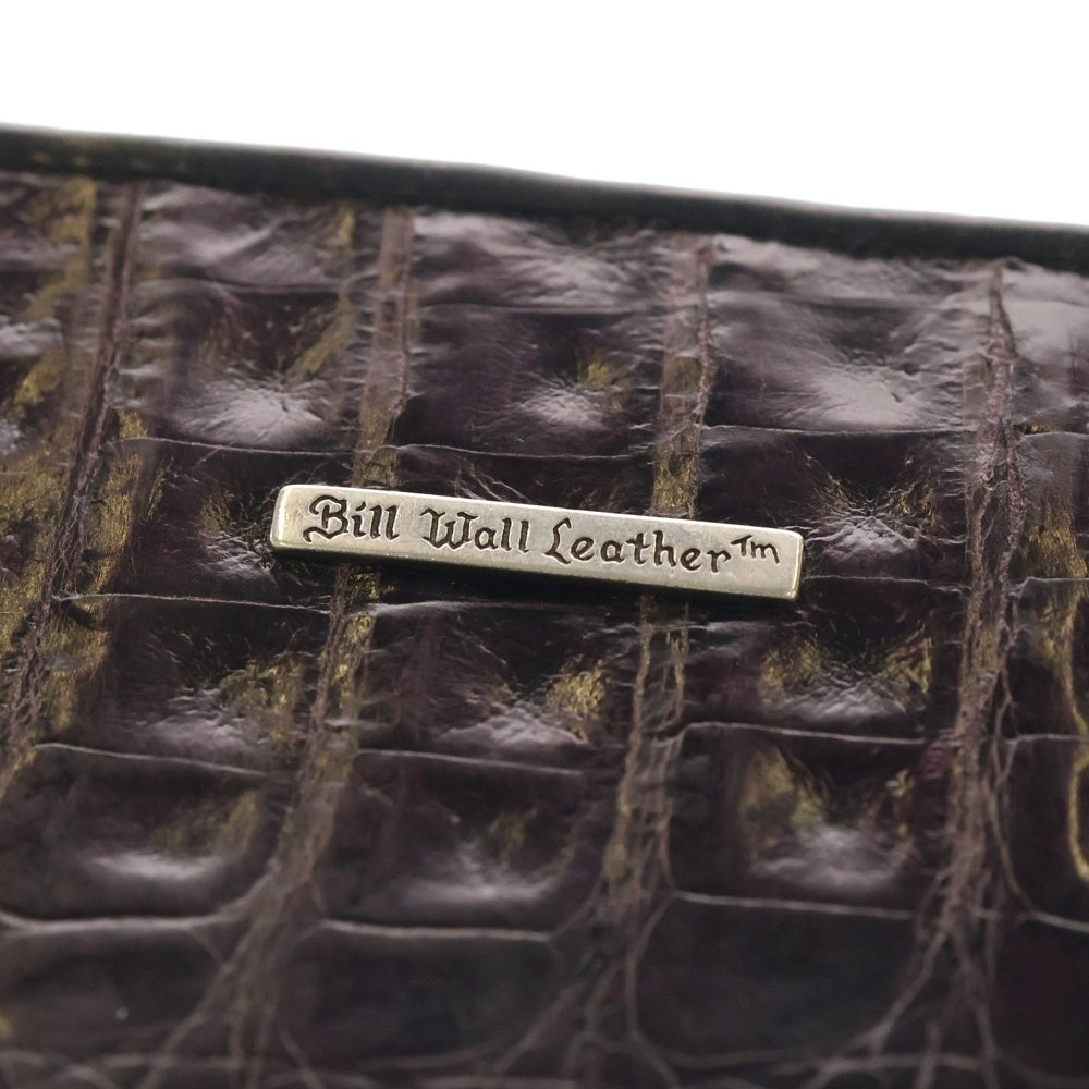 Bill Wall Leather/BWL(ビルウォールレザー) ZIPPER WALLET クロコダイル レザーラウンドウォレット 長財布 パープル