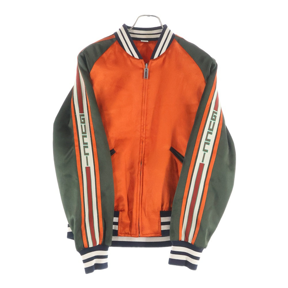 GUCCI(グッチ) 18SS Arm Side Logo Reversible Jacket サテン