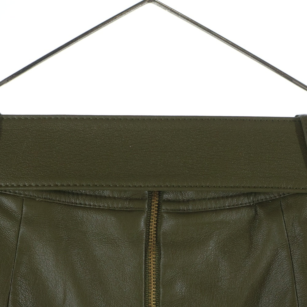 71500(71500) Olive Green Faux Leather Mini Skirt フェイクレザー ミニスカート カーキ PF20-101L レディース