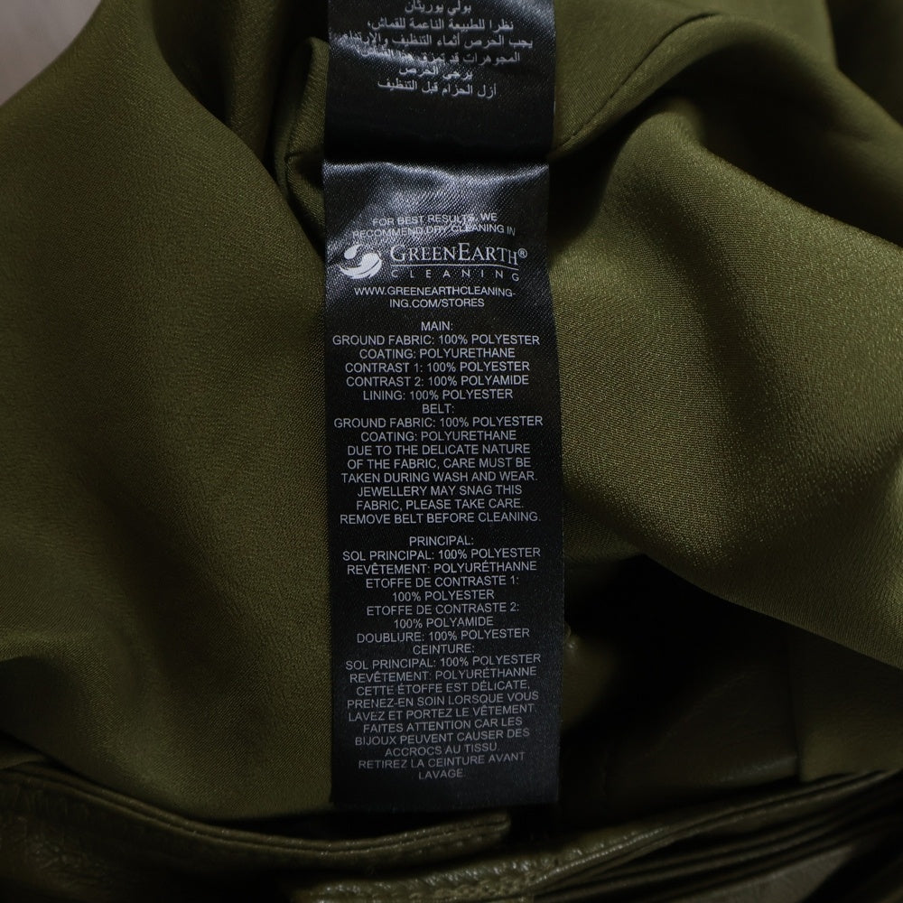 71500(71500) Olive Green Faux Leather Mini Skirt フェイクレザー ミニスカート カーキ PF20-101L レディース