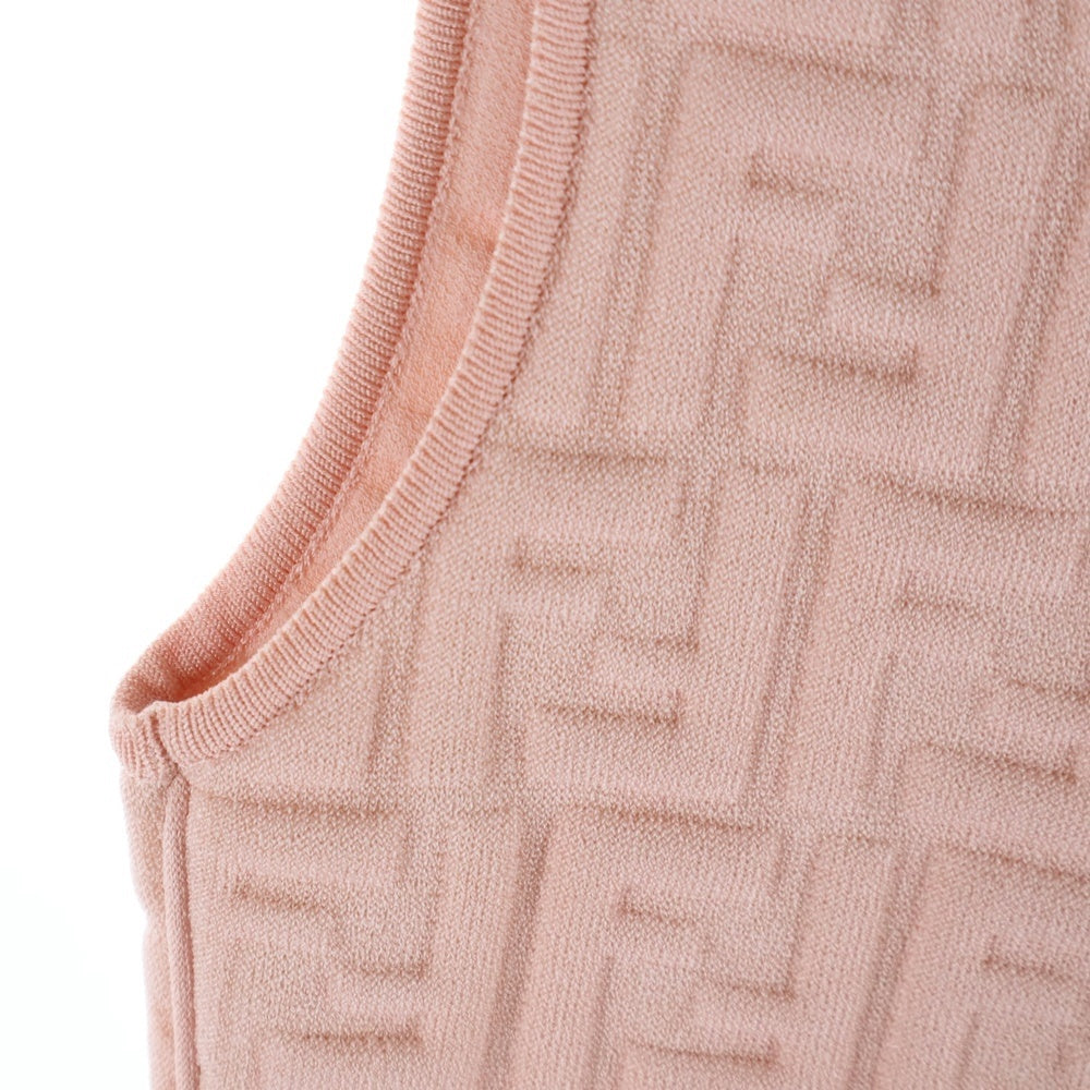 FENDI(フェンディ) Zucca Fitted Dress ズッカ柄 ノースリーブ タイト ワンピース ピンク FZDA13 AJTE レディース