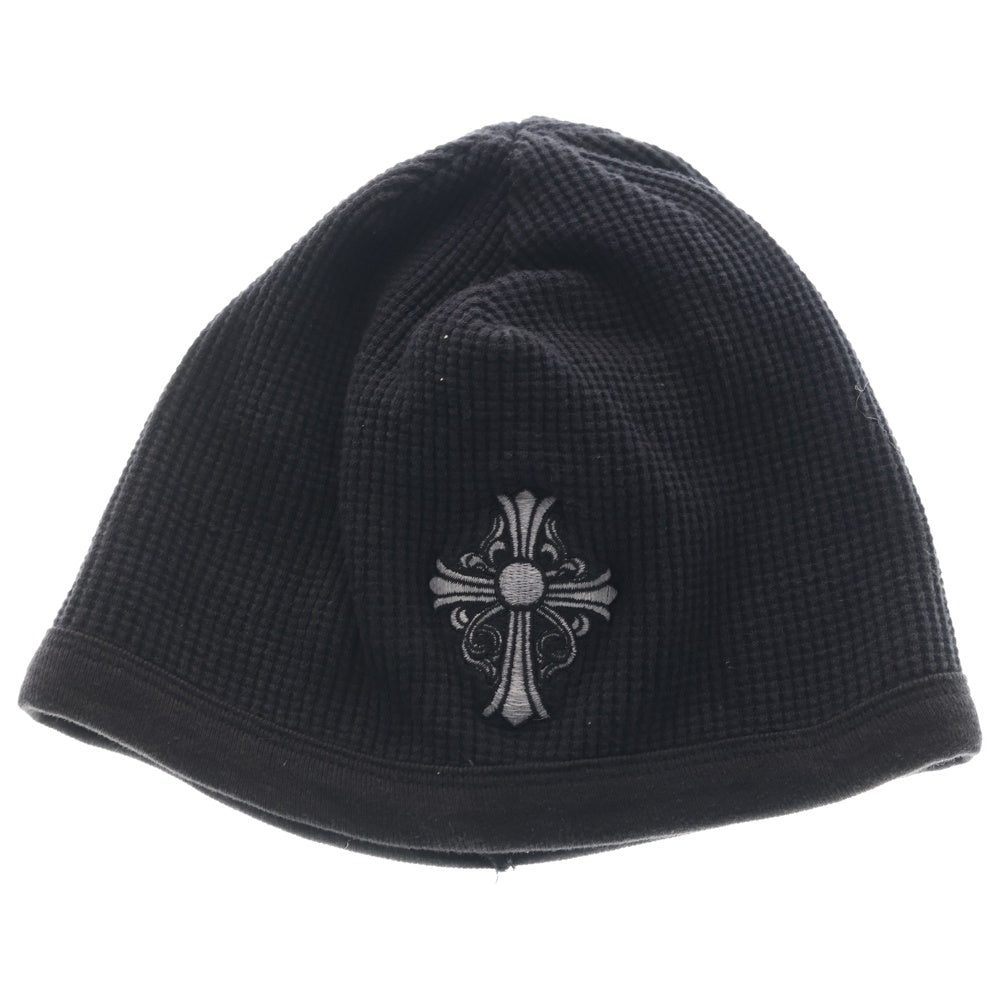 CHROME HEARTS(クロムハーツ) OLD THERMAL BEANIE オールド クロス刺繍 サーマル ビーニー ニット帽 ブラック