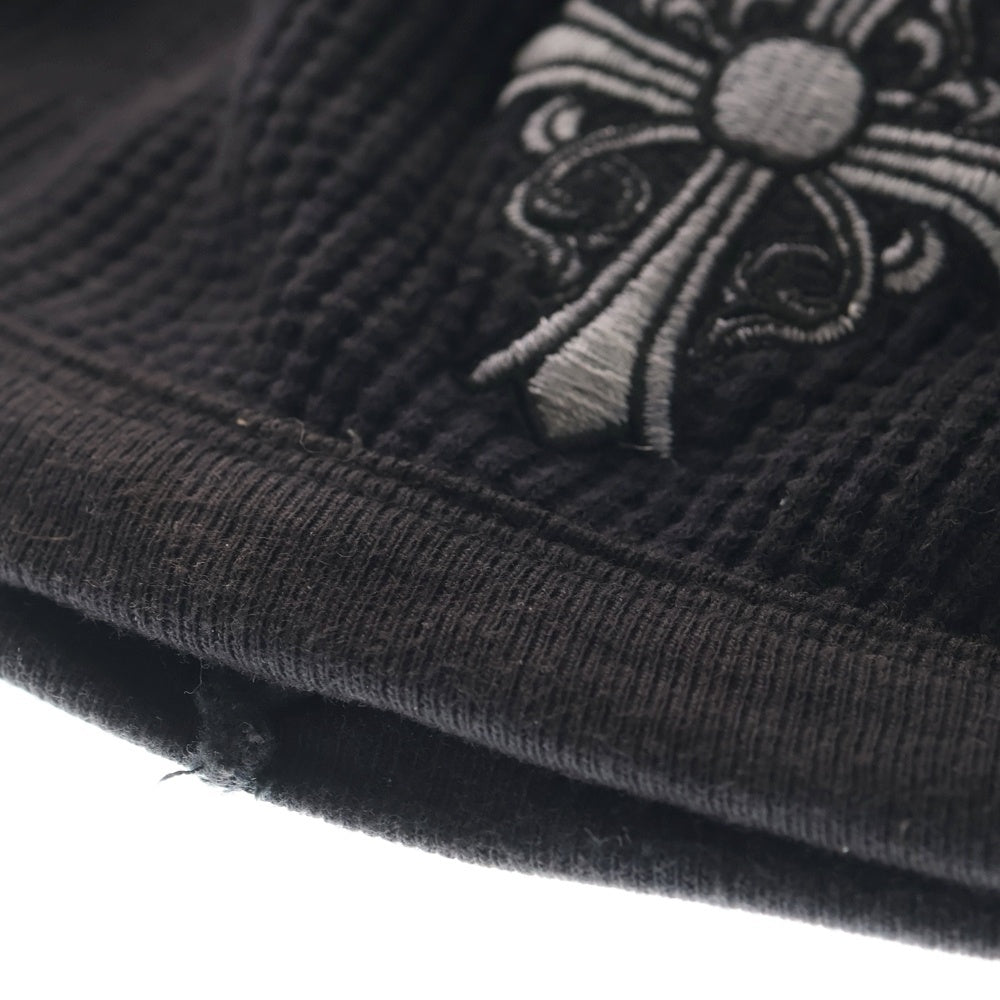 CHROME HEARTS(クロムハーツ) OLD THERMAL BEANIE オールド クロス刺繍 サーマル ビーニー ニット帽 ブラック