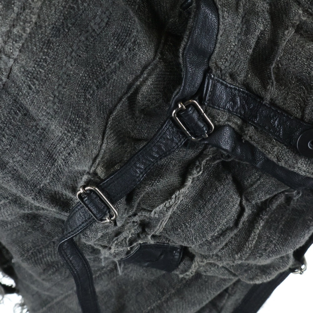 KMRii(ケムリ) スタッズ付き ファー ミリタリー モッズコート カーキ